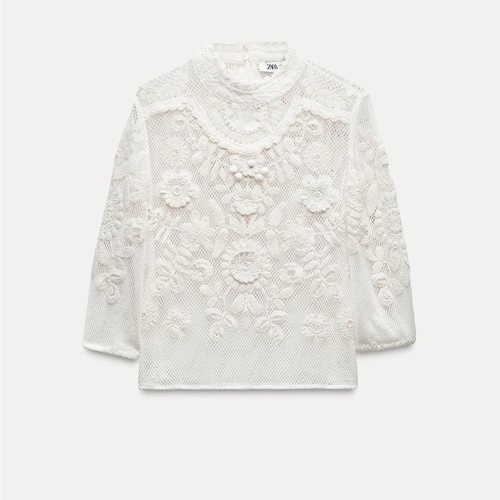 ZARA Embroidered Top ZW Collection - Picture 10 of 11